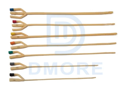 Three Way Latex Foley Catheter Disposable Medical 3 Way Coated Latex Urine Ca...