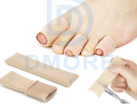 Gel Calluses Toe Separator Cuttable Fabric Finger Protector Open Toe Tubes Sl...